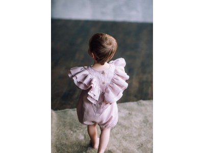 Baby girl linen rompers